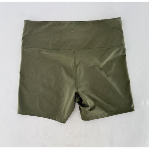 All In Motion‎ Green Ultra High Rise Bike Pull On Shorts Size Large Comfort - Picture 2 of 7